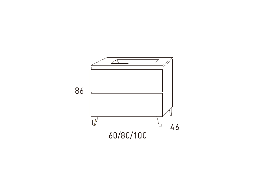 Mueble de baño Granada Visobath croquis 8