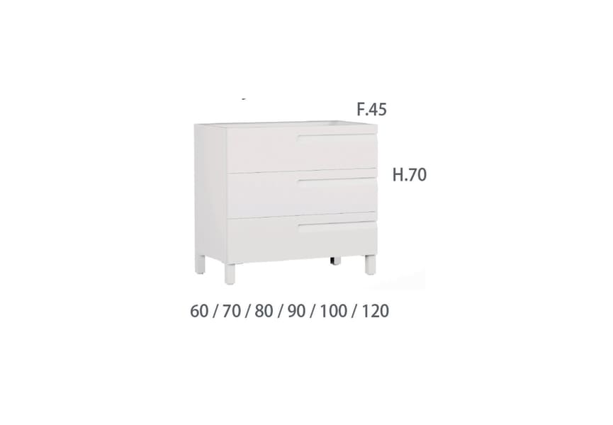 Mueble de baño Zeus Campoaras croquis 3