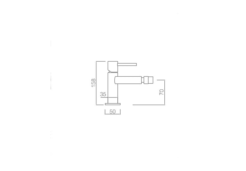 Grifo de bidé Moscú Imex Croquis 1