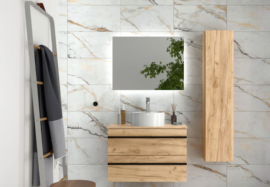 Conjunto mueble de baño con lavabo sobre encimera Born Salgar principal 0