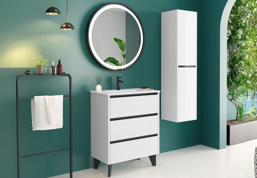 Conjunto mueble de baño fondo reducido 40cm Siena Coycama principal 1