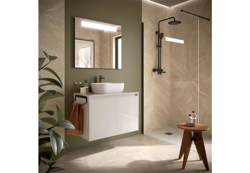 Mueble de baño con encimera de madera Noja Salgar principal 1
