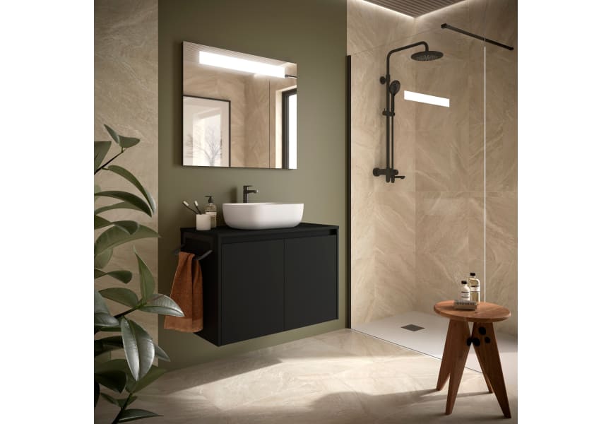 Mueble de baño con encimera de madera Noja Salgar principal 3