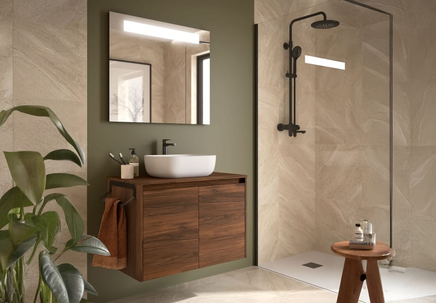 Mueble de baño con encimera de madera Noja Salgar principal 0