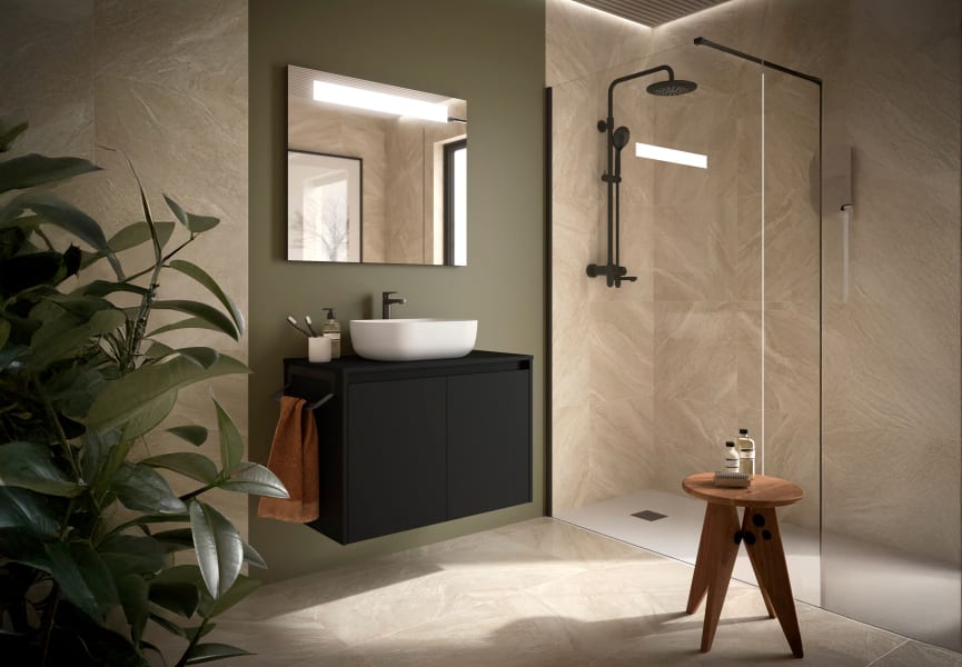 Mueble de baño con encimera de madera Noja Salgar principal 3
