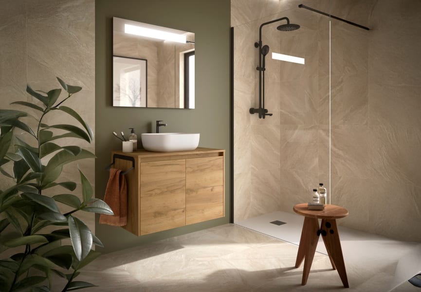 Mueble de baño con encimera de madera Noja Salgar principal 8