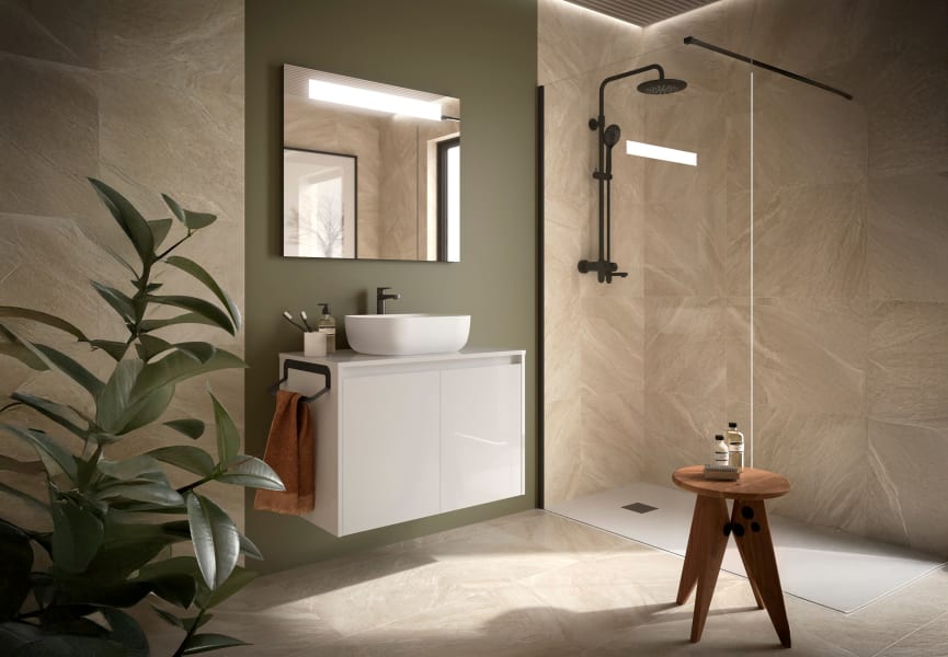 Mueble de baño con encimera de madera Noja Salgar principal 2