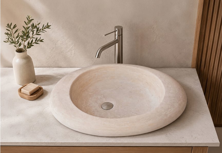 Lavabo de mármol natural Cicle Bruntec principal 0