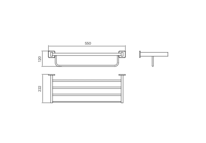 Toallero de baño tipo hotel multiple Technic Medimex croquis 5