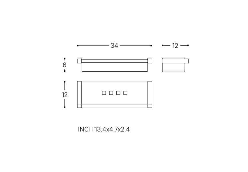 Jabonera de baño Metric M Cosmic croquis 2