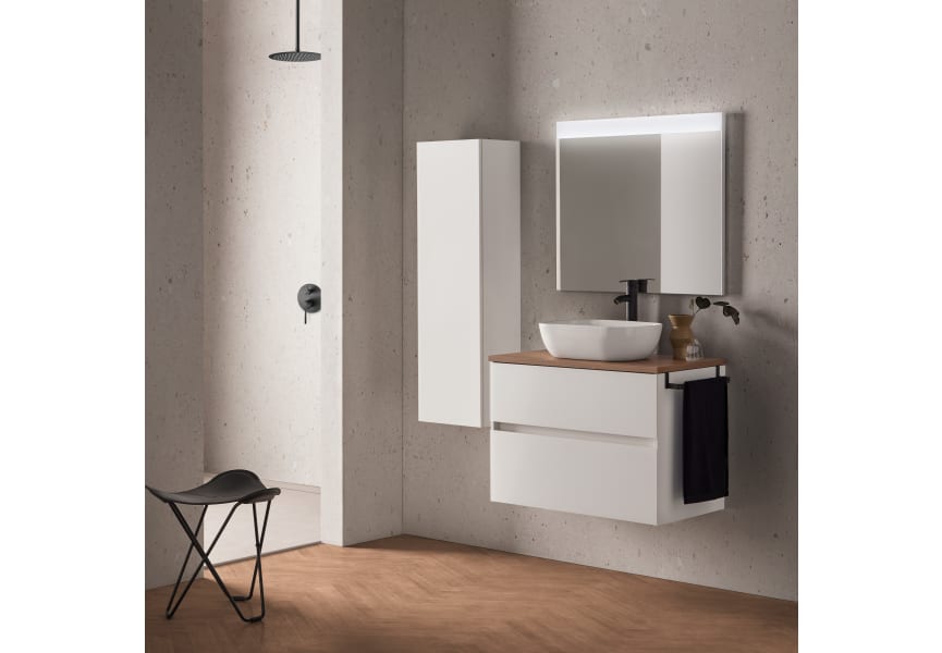 Conjunto mueble de baño con lavabo sobre encimera Glass Line Sanchís principal 0