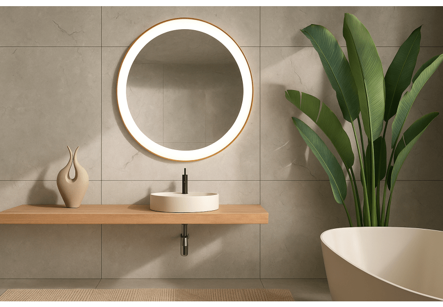 Espejo de baño con luz LED Vera Bruntec ambiente 4