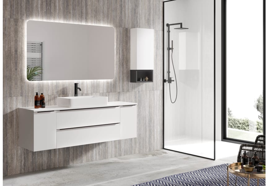 Mueble para Baño 120 cm Lavabo Doble Landes Modular