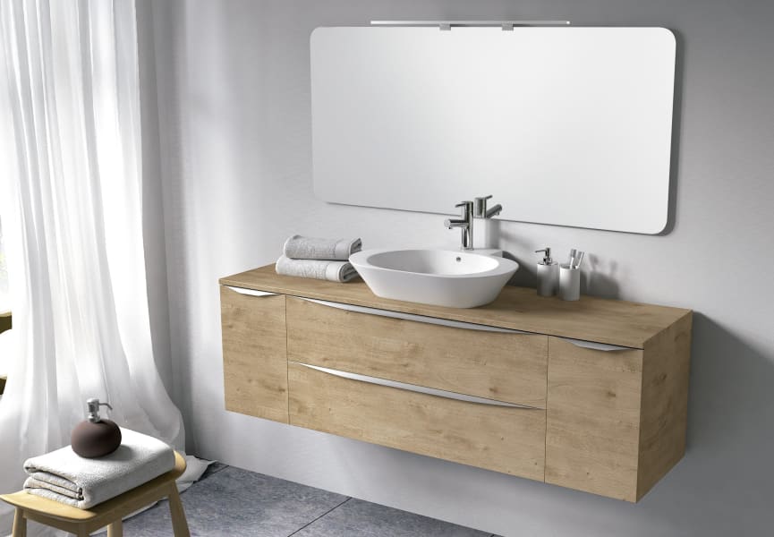 Mueble de baño Landes con encimera de madera Coycama principal 0