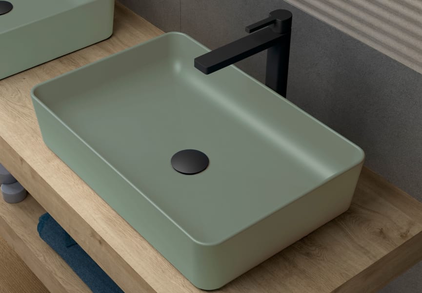 Lavabo sobre encimera Curazao Coycama detalle 17