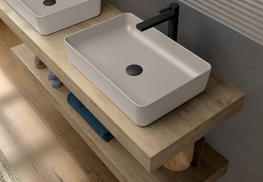 Lavabo sobre encimera Curazao Coycama detalle 18