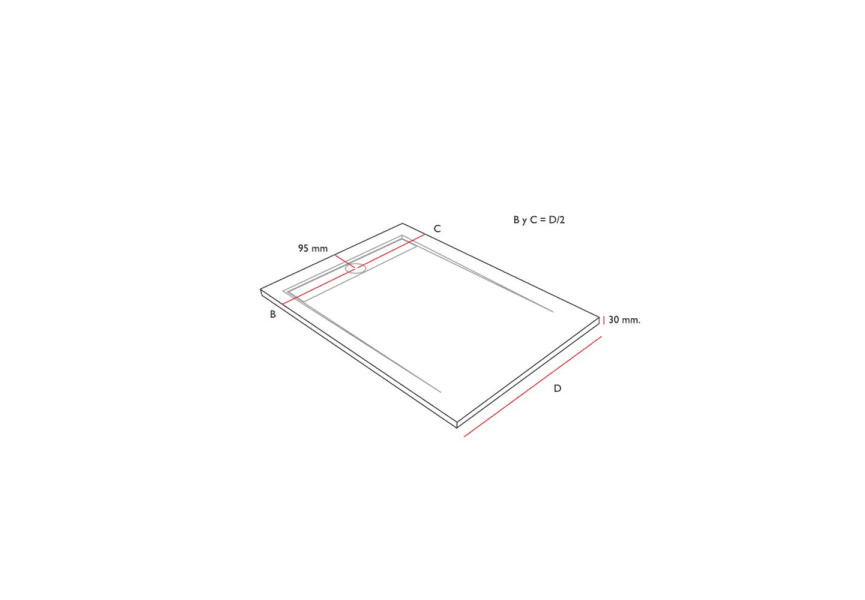 Platos de ducha de resina Design TOP St Bruntec croquis 2