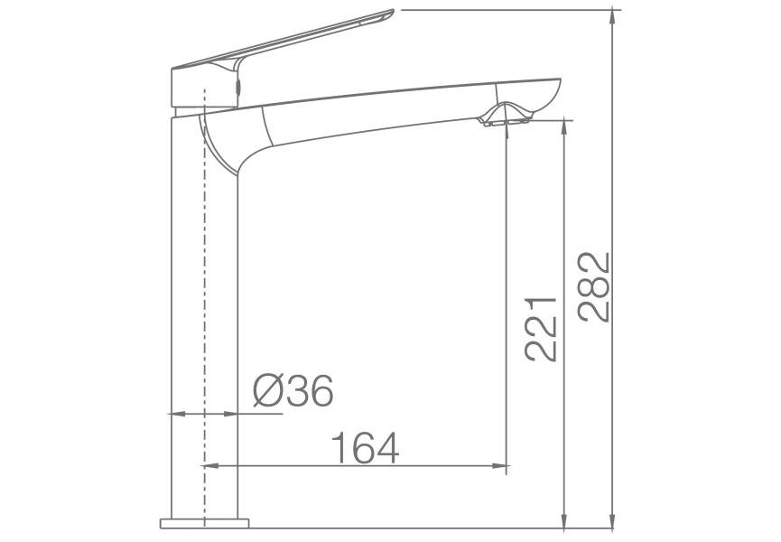 Grifo de lavabo Luxor Imex croquis 3