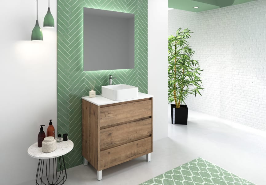 Mueble de baño con encimera de Solid Surface Boston Bruntec principal 1