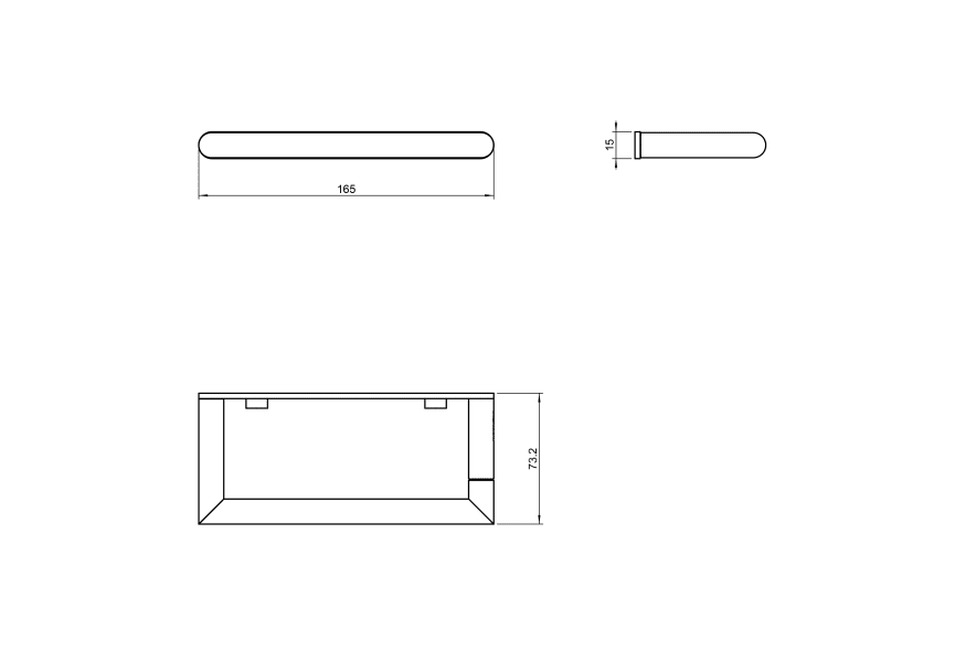 Portarrollos de baño Micra Cosmic croquis 3