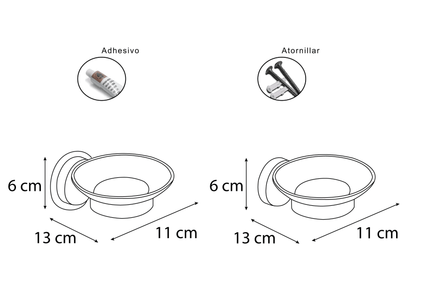 Jabonera de baño Bahía de Mediterranea de baño croquis 2