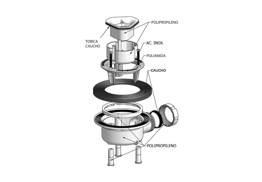 ▷ Plato de ducha semicircular a medida de resina antideslizante Stone Plus