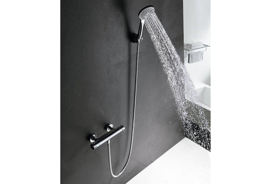 Grohe - Grohtherm Grifo termostático para bañera + Conjunto de ducha  Rainshower