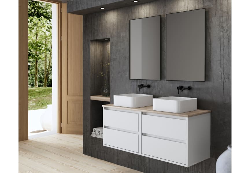 Conjunto mueble de baño Bruntec Boston 2 cajones