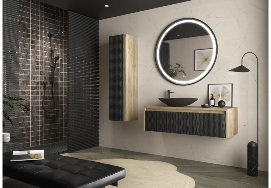 Mueble de baño Lambda con encimera de madera Coycama principal 3