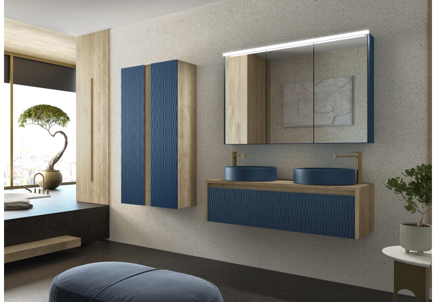 Mueble de baño Lambda con encimera de madera Coycama principal 2