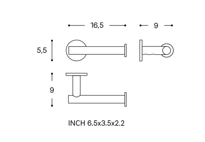Portarrollos de baño Architect S+ Cosmic croquis 22