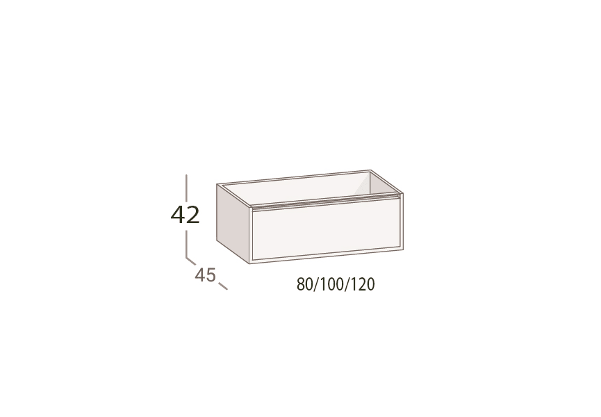 Mueble de baño con encimera Stein de piedra Duc Torvisco croquis 1
