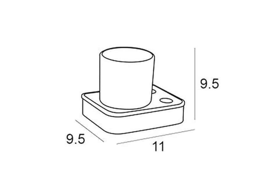 Portacepillos de baño a pared Eco 6500 Manillons Torrent croquis 5