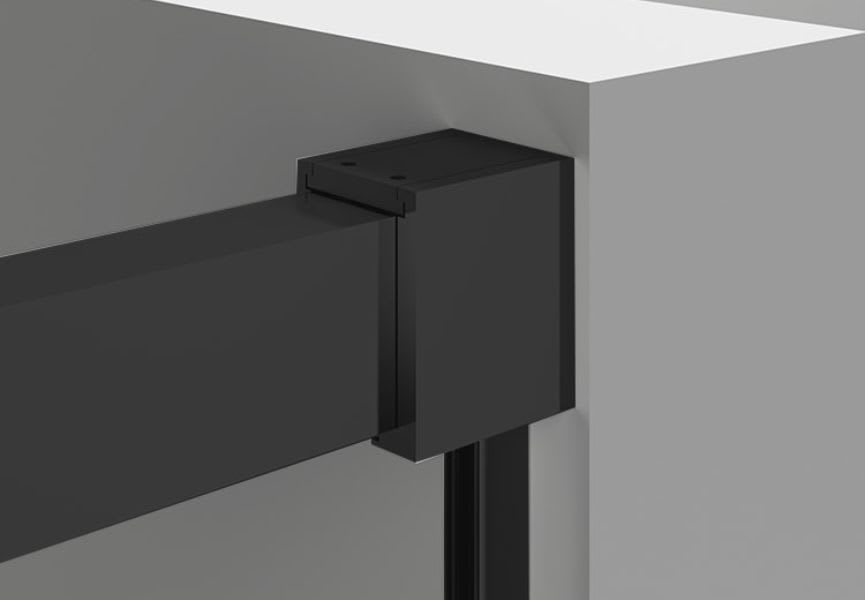 Mampara de ducha Elara perfil negro Bruntec detalle 1
