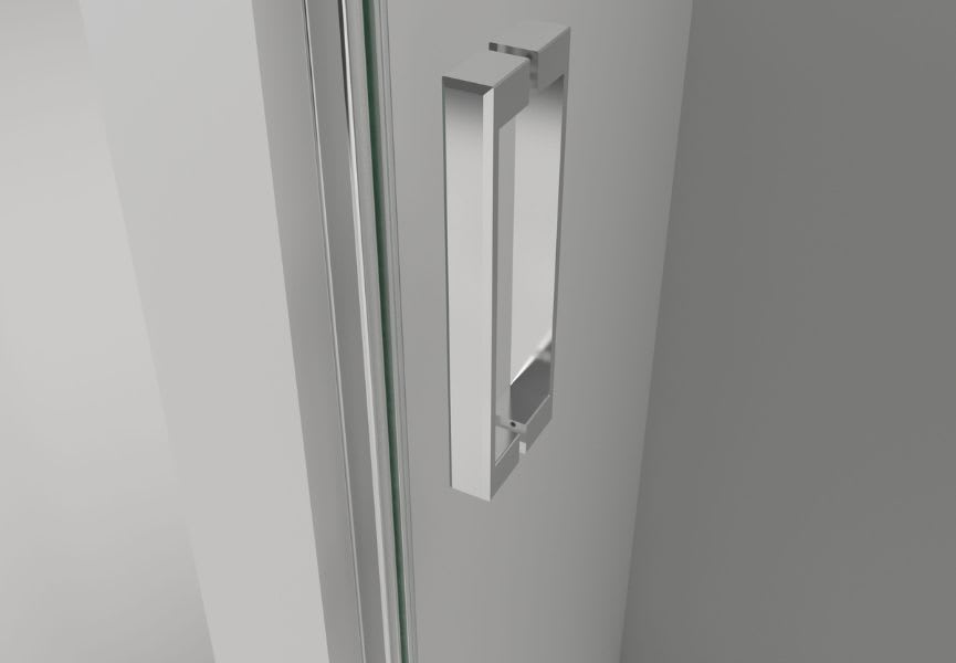 Mampara de ducha Elara perfil negro Bruntec detalle 2