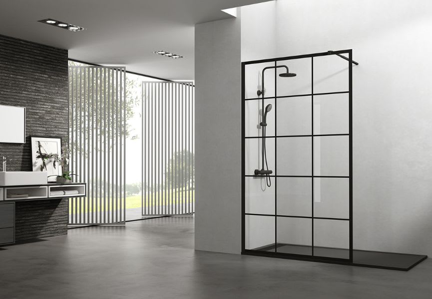 Mampara de ducha Screen Black Chess GME ambiente 2