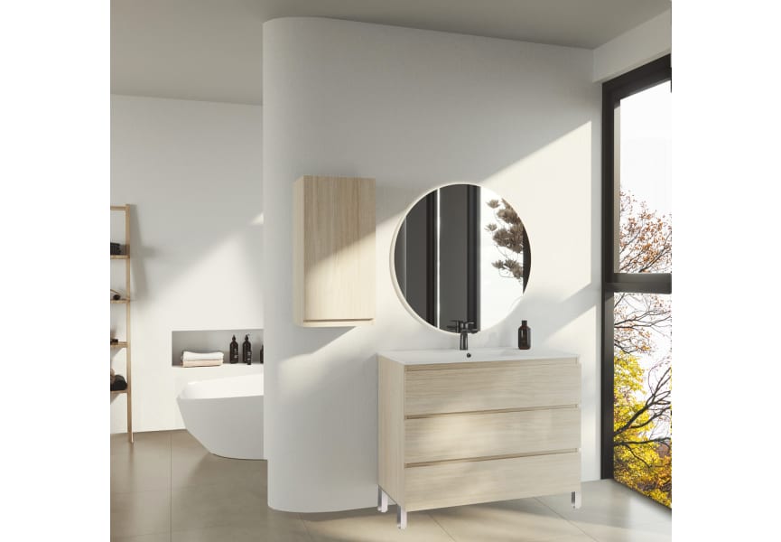Mueble de baño color madera fondo reducido 37.8 cm Vilma Bruntec principal 0
