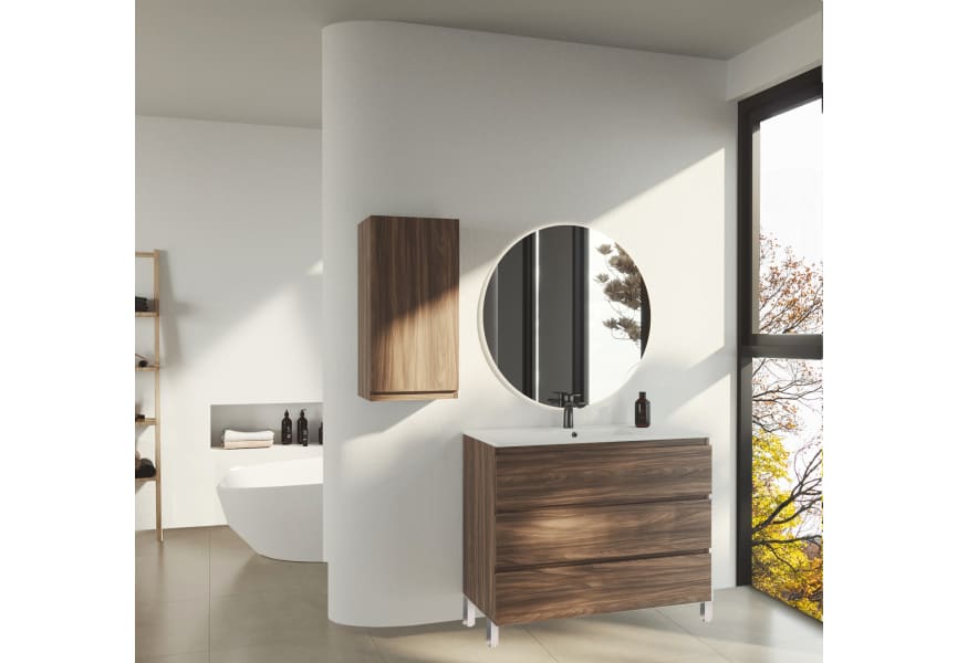 Mueble de baño color madera fondo reducido 37.8 cm Vilma Bruntec principal 3