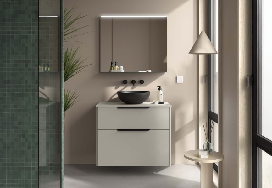 Mueble de baño con encimera de madera Luva Salgar principal 2