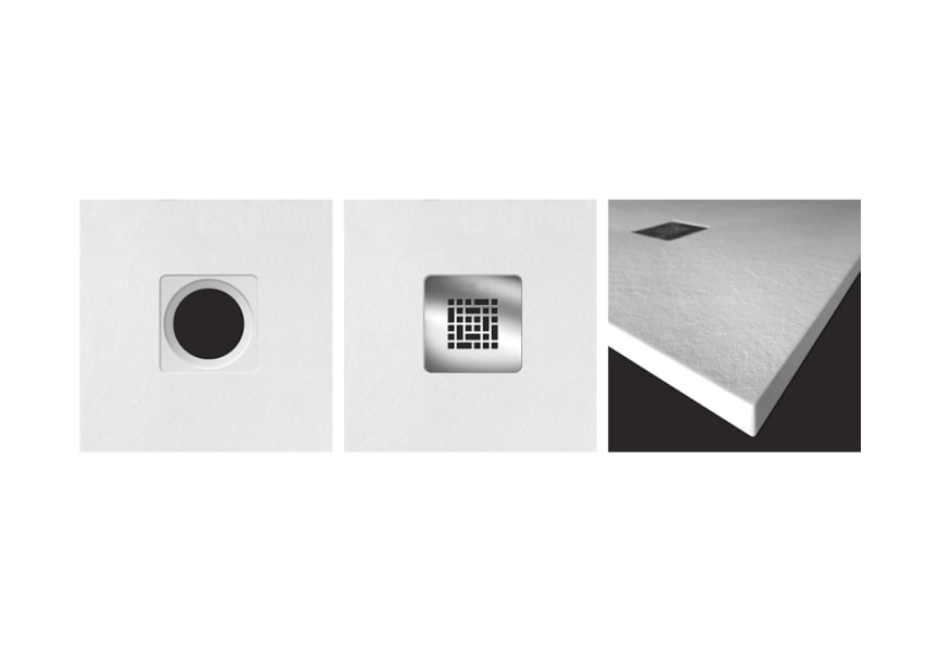 Plato de ducha de resina Luma de Bruntec detalle 7