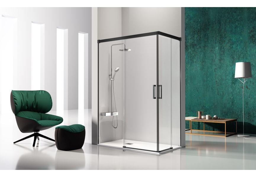 Mampara de ducha angular Glasé  (GS607+GS607) Kassandra principal 2
