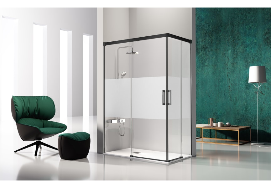 Mampara de ducha angular Glasé  (GS607+GS607) Kassandra principal 4