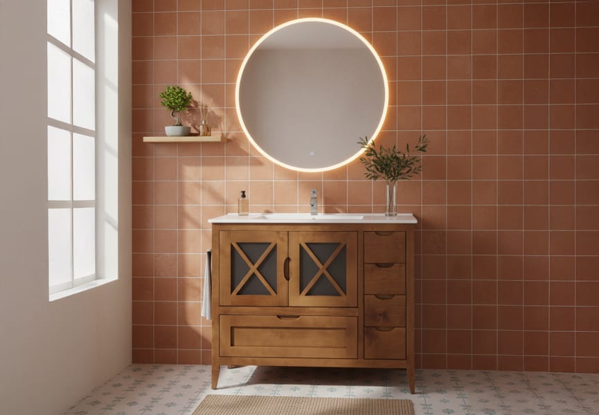 Conjunto mueble de baño rústico Kai Bruntec principal 1