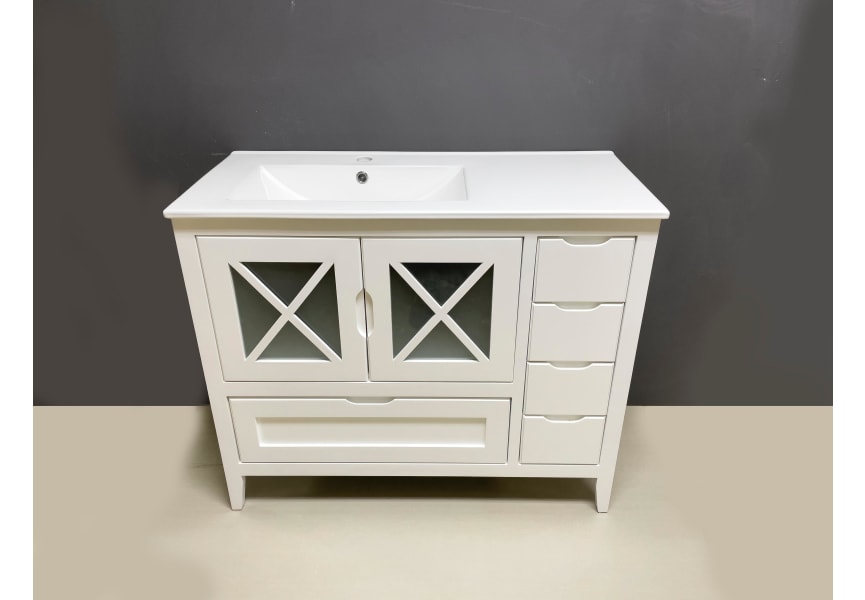 Conjunto mueble de baño rústico Kai Bruntec detalle 2