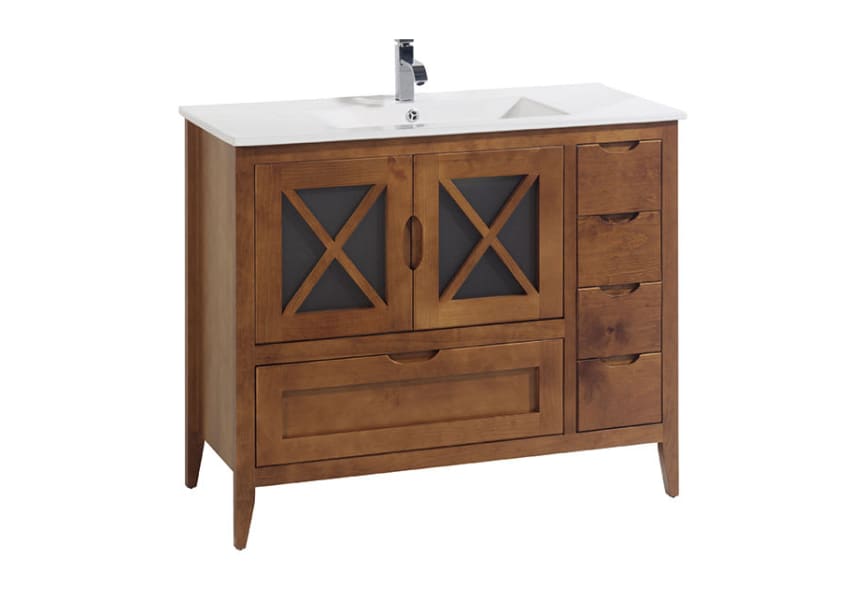 Conjunto mueble de baño rústico Kai Bruntec detalle 5