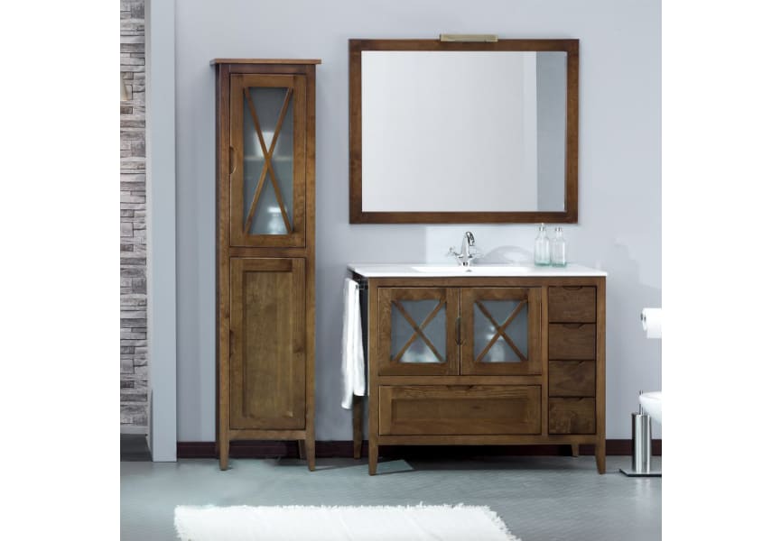 Mueble de baño bolonia 120 con cajonera central