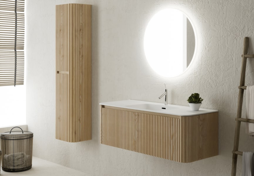 Conjunto de mueble de baño de madera maciza Baviera Bruntec principal 0