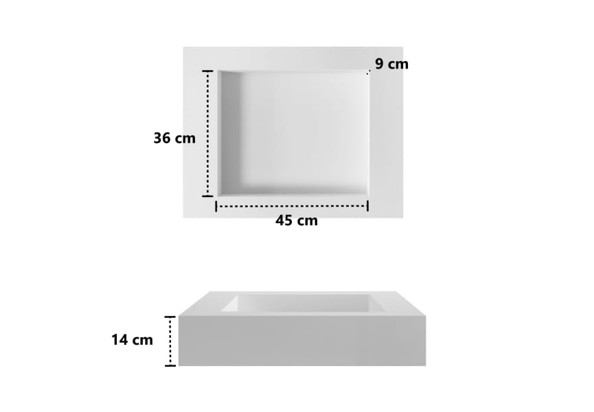 Lavabo suspendido Tennessee Bruntec croquis 1
