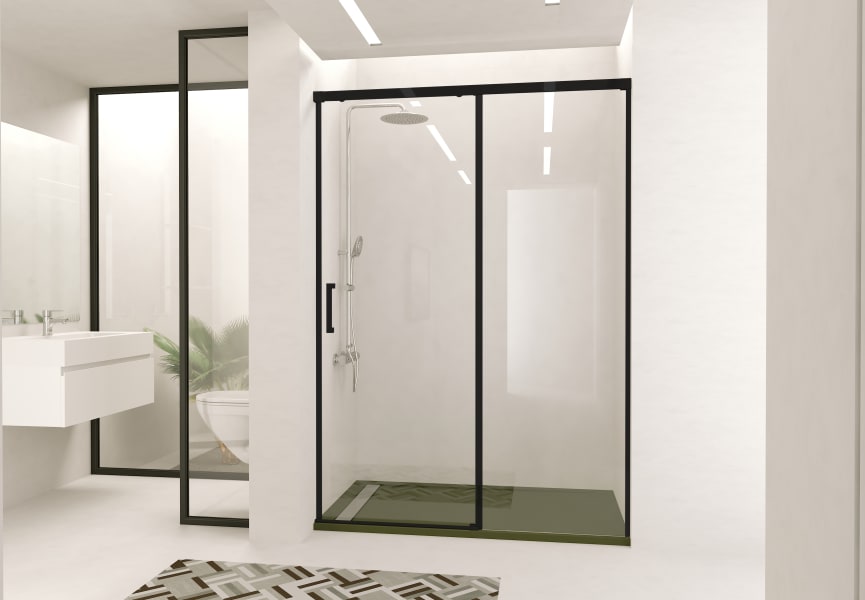 Mampara de ducha Treban negro mate Torvisco principal 0