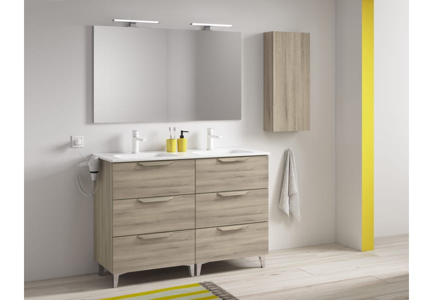 Mueble De Baño Con Espejo Urban Blanco De 80 Cm